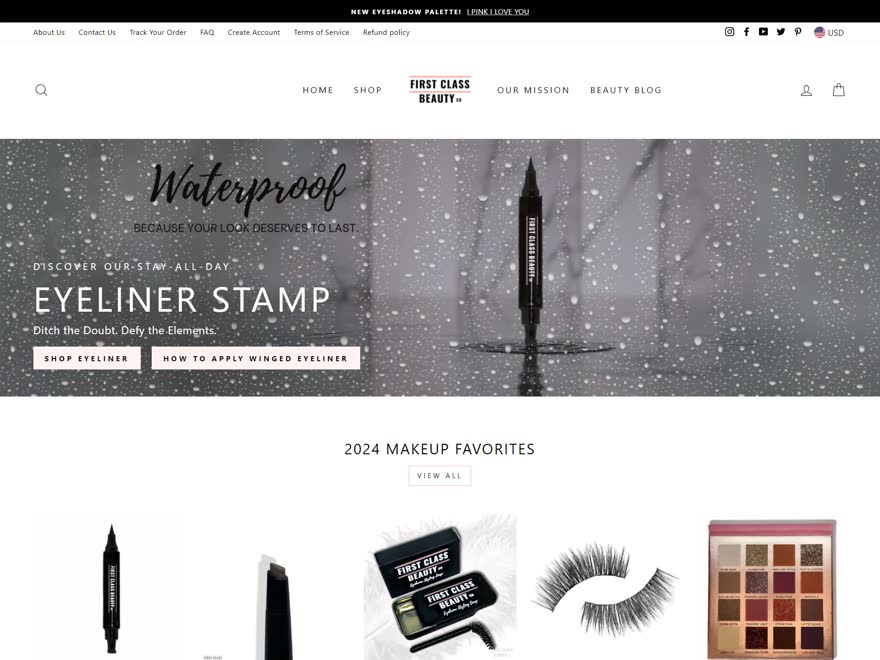 Tienda de cosmética, portada completa